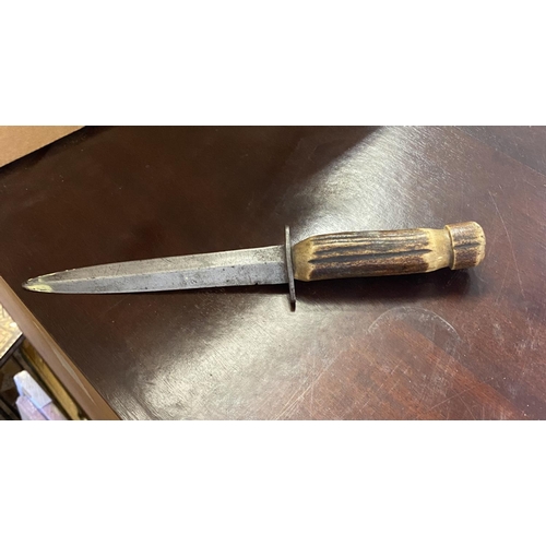 59 - Antler handled dagger