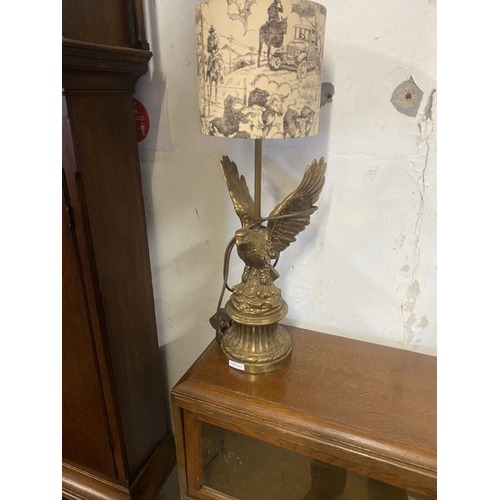 216 - Brass eagle lamp