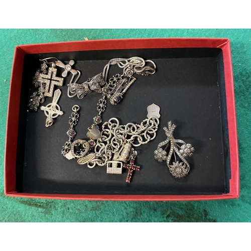 681 - Silver pendants etc