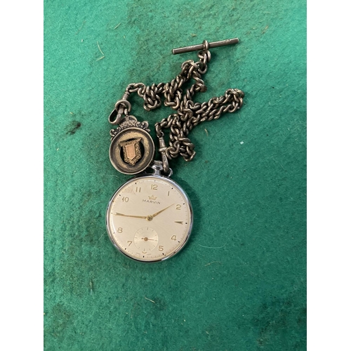 702 - Pocket watch & chain