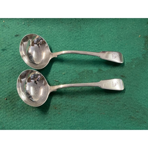 733 - Pair silver hallmarked sauce ladels London 1806 weight 118g