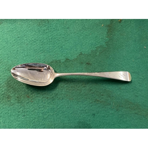 734 - Silver hallmarked serve ring spoon London 1790 weight 68g