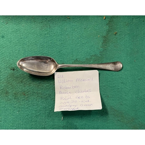 742 - Silver hallmarked serving spoon London 1811 weight 65g