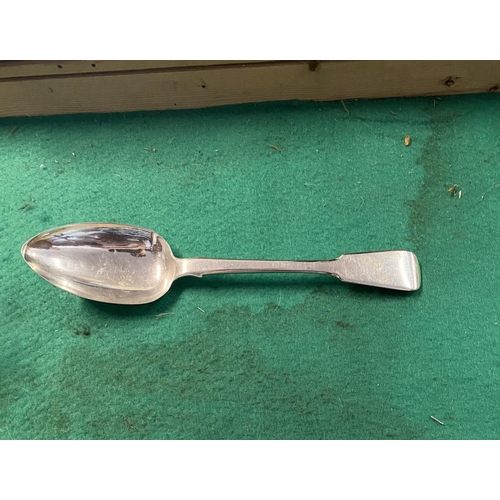 750 - Silver hallmarked serving spoon London 1818 weight 64g