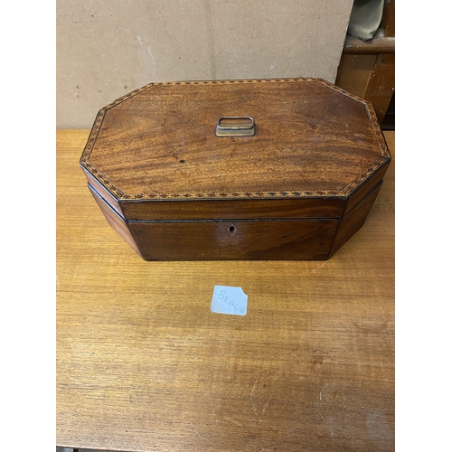 120 - Victorian mahogany & inlaid work box