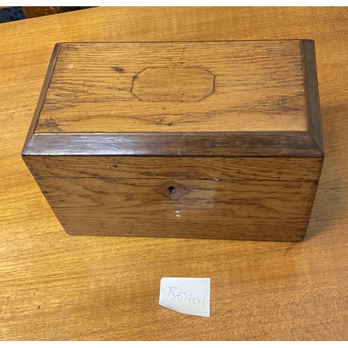 124 - Oak jewellery box
