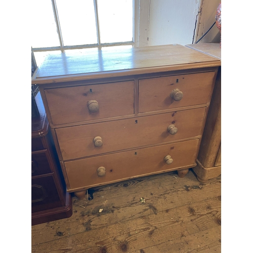 11 - Victorian pine chest 4 drawers