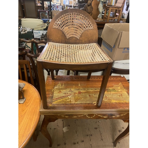 372 - Cane seated stool