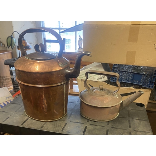 378 - 2 copper kettles