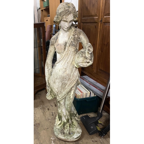 741 - Large stoneware statue of a lady