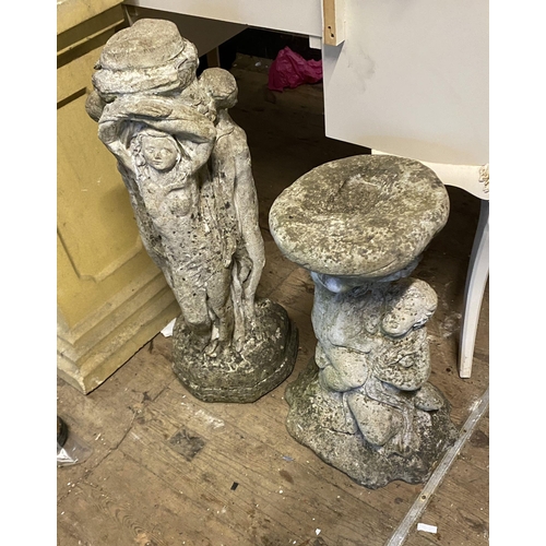 759 - 2 stoneware garden pedestals