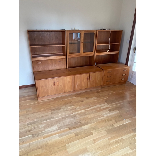 743 - G Plan teak mid century shelving