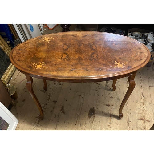 405 - Victorian walnut & inlaid occasional table