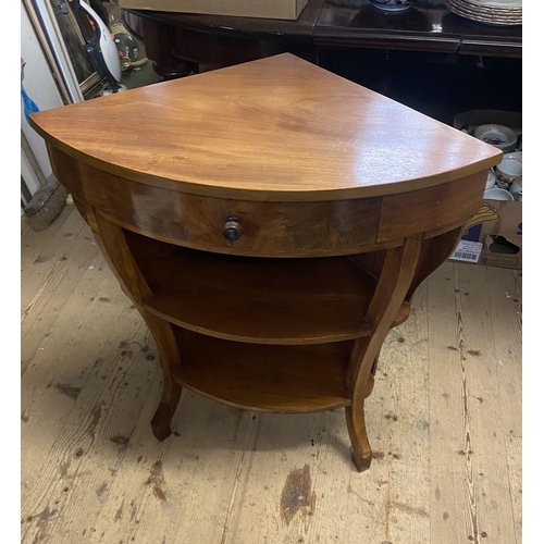 406 - Walnut corner table