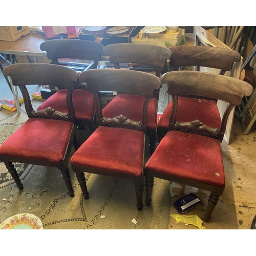 412 - Set of 6 mahogany dining chairs