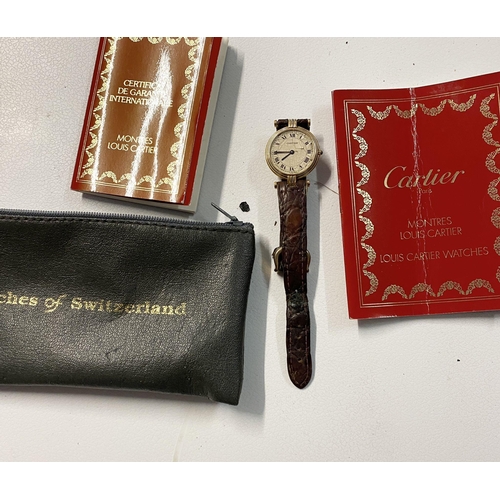 751 - Cartier gold ladies wrist watch