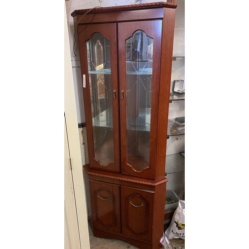 801 - Mahogany corner cabinet