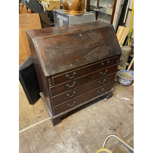 843 - Georgian mahogany bureau