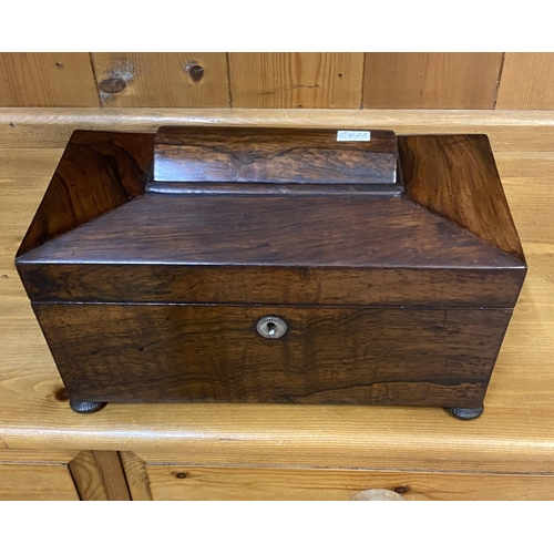 94 - Victorian rosewood tea caddy