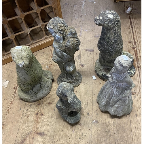 271 - Stoneware garden figures