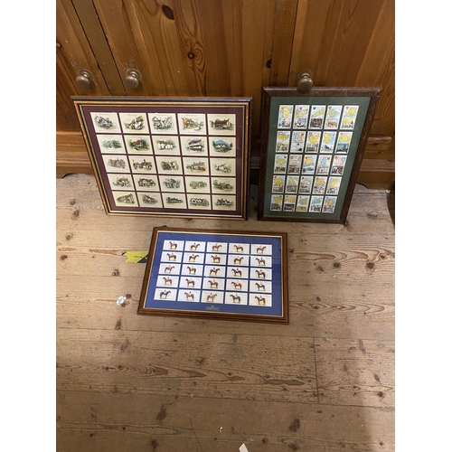 141 - Framed cigarette cards