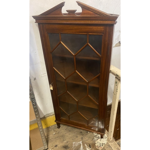 199 - Mahogany glazed corner cabinet