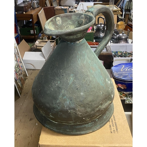 200 - Large antique copper ale jug