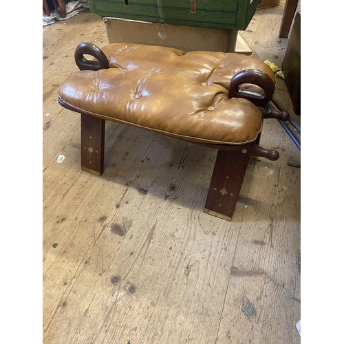 307 - Leather top stool