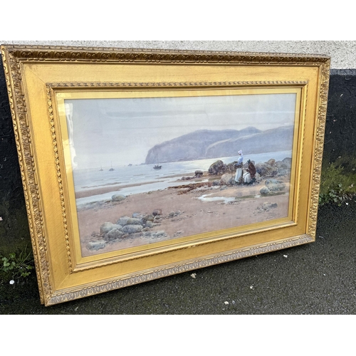 820 - Large Victorian coastal watercolor signed Darren Williams in original frame
39” x 26”