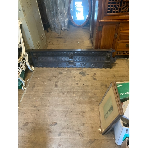 1055 - Carved oak overmantle