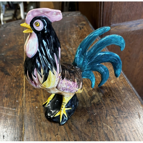 23 - Glazed pottery rooster