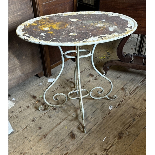 8 - Metal garden table