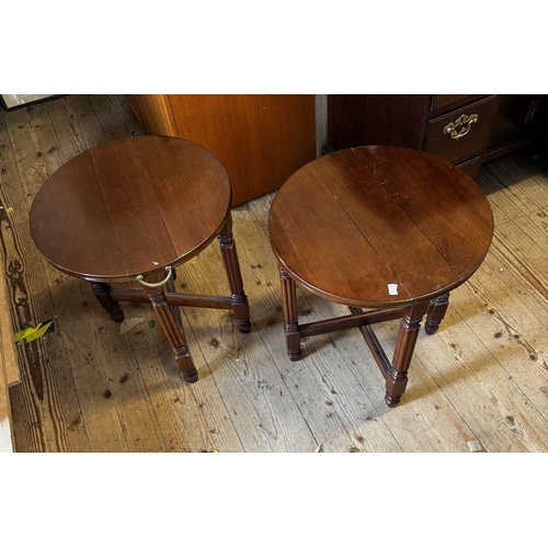 119 - 2 mahogany occasional tables