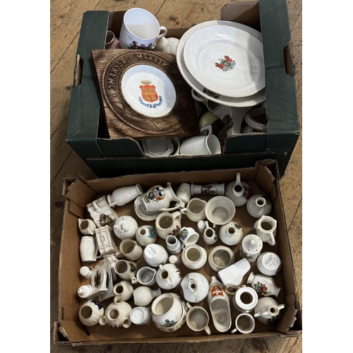 232 - 2 boxes crested ware