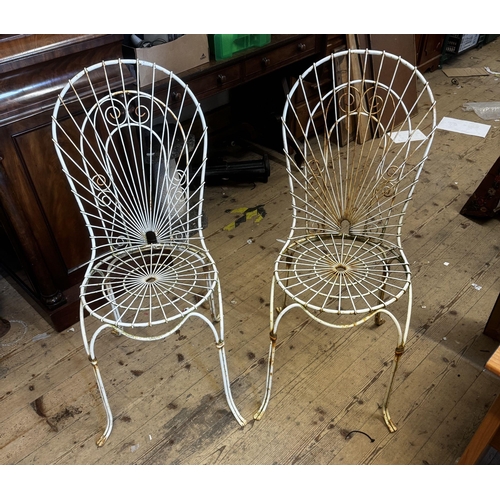 270 - Pair metal garden chairs