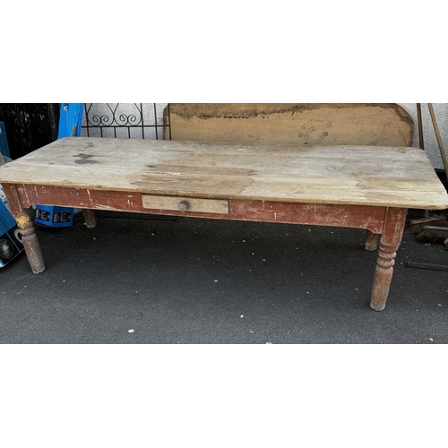 726 - Victorian pine farmhouse table