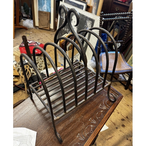 425 - Wought iron magazine rack