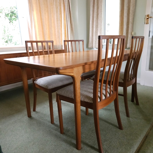 723 - Mid century teak Mcintosh table & 4 chairs