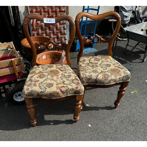 1263 - Pair Victorian chairs