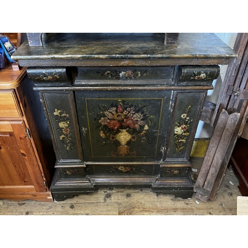 178 - 18th century original painted pine hall cabinet