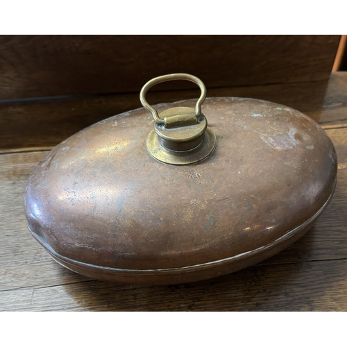 226 - Copper coachman's hot water bottle