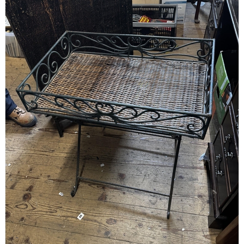 298 - Wrought iron tray on stand