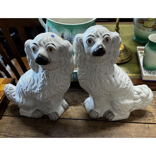 318 - Pair staffordshire dogs