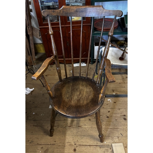 339 - Victorian stick back armchair