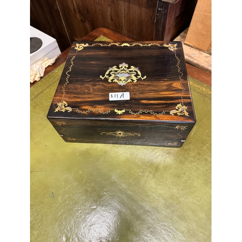 311A - Victorian coromandel ladies travelling box