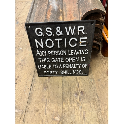 1265 - Cast iron Railway sign