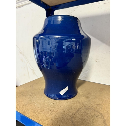 15 - Blue glazed vase