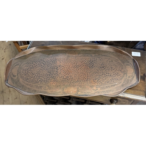 27 - Arts & Crafts copper tray