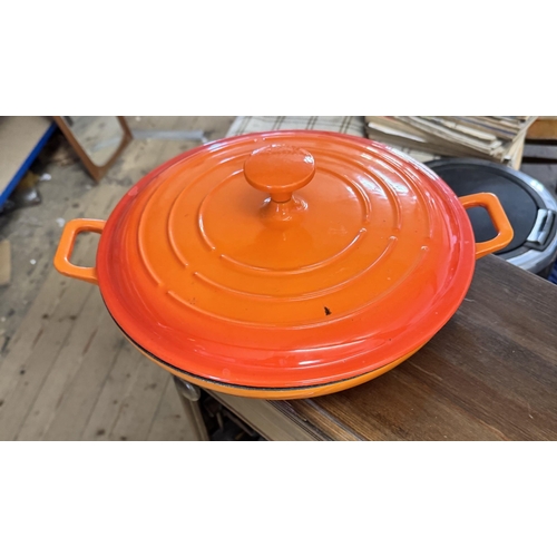 30 - Cast iron pan & lid