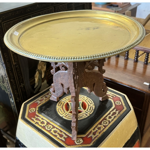 51 - Small brass tray & stand